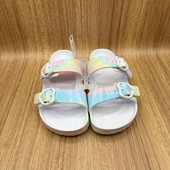 Stoney Clover Lane x Target Rainbow Tie Dye Slide Sandals Size 8 NEW WITH TAGS - Picture 7 of 8